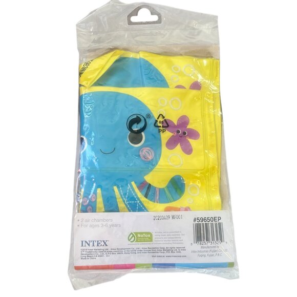 Intex Sea Buddy Arm Bands Kids 3-6 Years Octopus Fish 2 Air Chambers NEW - Picture 3 of 9